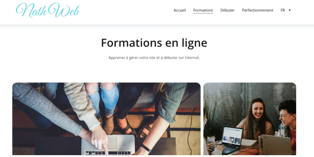 Formations en lignes Nath Web